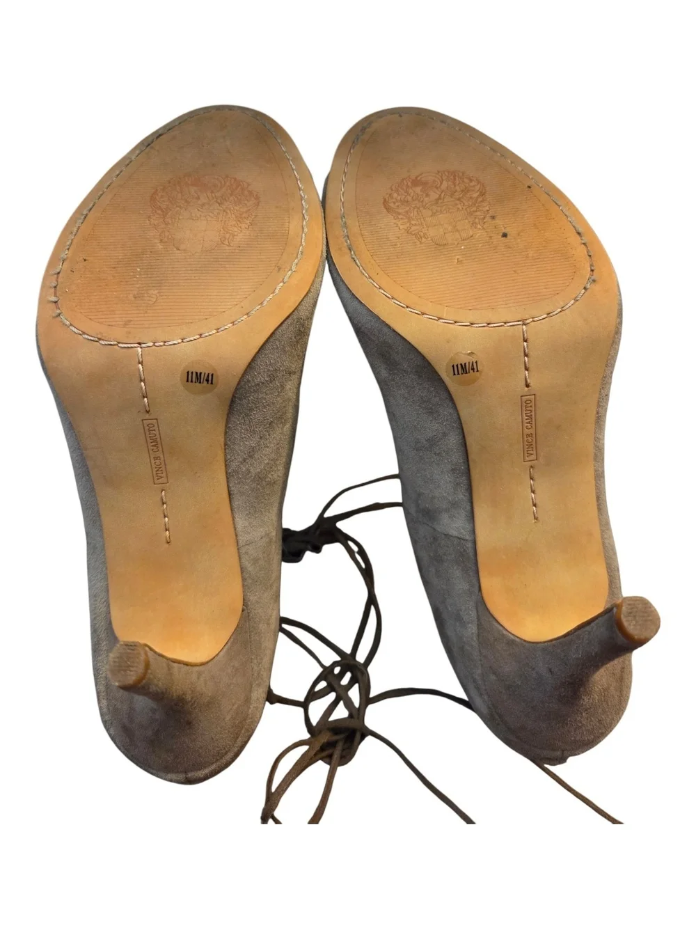 Vince Camuto Taupe Suede Lace-Up 